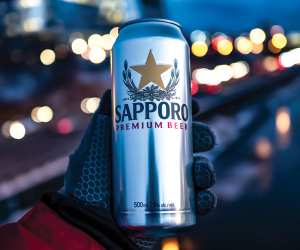 The best beer for the holidays | Sapporo with twinkly city lights